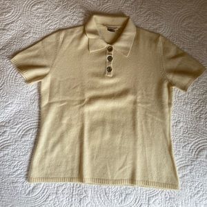 100% Cashmere Vintage Talbots Short-Sleeve Sweater